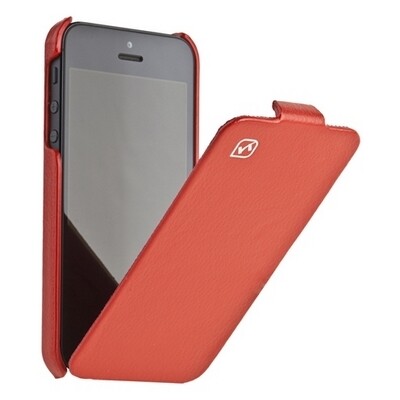 Кожаный чехол книга HOCO Duke Leather Case Red для Apple iPhone 5/5s/SE(1)
