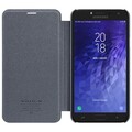 Полиуретановый чехол книга Nillkin Sparkle Leather Case Черный для Samsung Galaxy J4(#3)