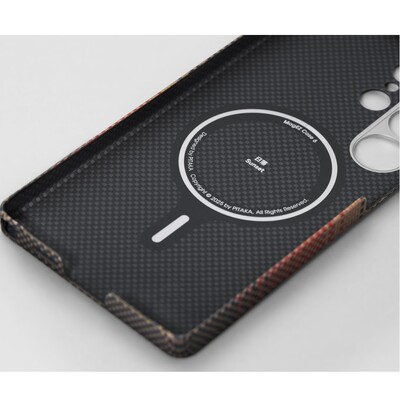 Чехол накладка PITAKA Moonrise Tactile Woven case 600D Magsafe (Sunset) для Samsung Galaxy S25 Ultra(7)