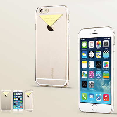 Пластиковый чехол Usams Duzzle Series Gold для Apple iPhone 6/6s(1)