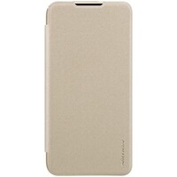 Полиуретановый чехол книга Nillkin Sparkle Leather Case Золотой для Xiaomi Mi Play