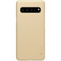Пластиковый чехол с подставкой Nillkin Super Frosted Shield Золотой для Samsung Galaxy S10 5G(#1)