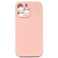 Силиконовый чехол Silicone Case с закрытым низом и защитой камеры светло-розовый для Apple iPhone 14 Pro(#1)
