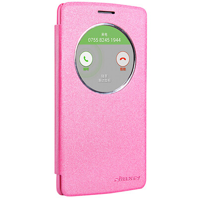 Полиуретановый чехол Nillkin Sparkle Leather Case Red  для LG Optimus G3s D724(2)