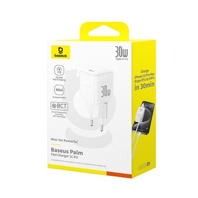 Сетевое зарядное Baseus Palm Fast Charger 1C 30W (P10111605113-00) черное(5)