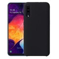 Силиконовый чехол Silicone Case черный для Samsung Galaxy A50\ A30s(#1)