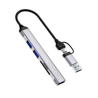 Хаб Wiwu Zolo 5 в 1 (Wi-HB003) серый