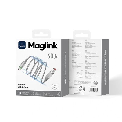 Магнитный кабель WiWU 60W Maglink Magnetic Cable Wi-C082 A-C 1m(5)