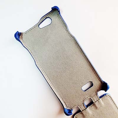 Кожаный чехол Armor Case Blue для ZTE Blade L2(2)
