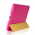 Кожаный чехол Jisoncase Executive Smart Cover Pink для Apple iPad 4(#2)