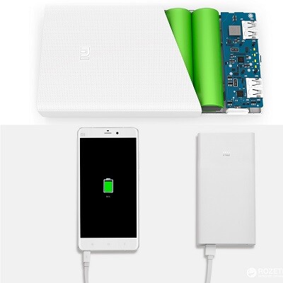 Внешний аккумулятор Xiaomi Mi power bank 2C 20000mAh White(3)
