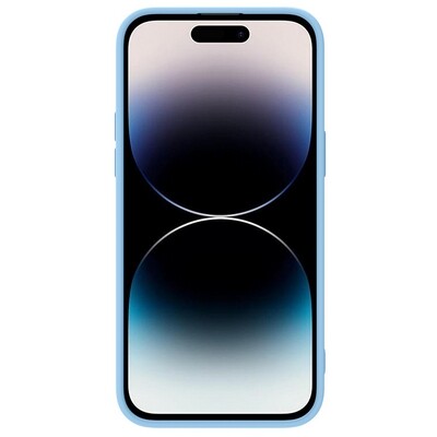 Силиконовая накладка с пластиной Magsafe Nillkin CamShield Silky Magnetic Silicone Case Голубая для Apple iPhone 14 Pro Max(2)