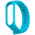 Ремешок силиконовый для Xiaomi Mi Band 3 и Mi Band 4 ребристый (голубой)(#1)