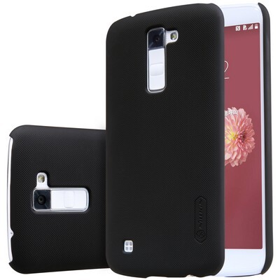 Пластиковый чехол с пленкой Nillkin Super Frosted Shield Black для LG K10(K430DS)(3)