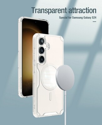 Силиконовый чехол Nillkin Nature TPU Pro Magnetic Case Прозрачный для Samsung Galaxy S24(8)
