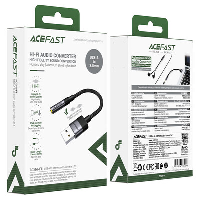 Аудио-конвертер (адаптер) Acefast J13 USB-A to 3.5mm female(6)