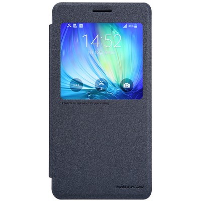 Полиуретановый чехол Nillkin Sparkle Leather Case Black для Samsung Galaxy A7(1)