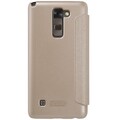 Полиуретановый чехол книга Nillkin Sparkle Leather Case Gold для LG Stylus 2 (K520)(#2)
