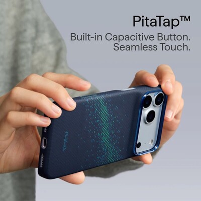 Кевларовый чехол с Magsafe Pitaka Edge Case Milky Way Galaxy 2.0 Nearfield Blue для Apple iPhone 18 Pro(6)