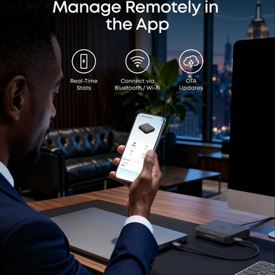 Зарядная станция Anker Prime Charging Base (150W, 3 Ports) A1903 черный(6)