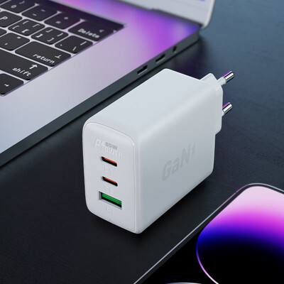 Зарядное устройство Acefast A41 GaN PD65W (2xUSB-C + USB-A) черное(5)
