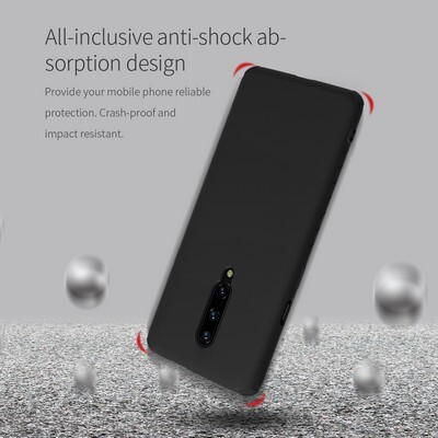 Силиконовый бампер Nillkin Rubber-wrapped Protective Case Черный для OnePlus 7 Pro(6)