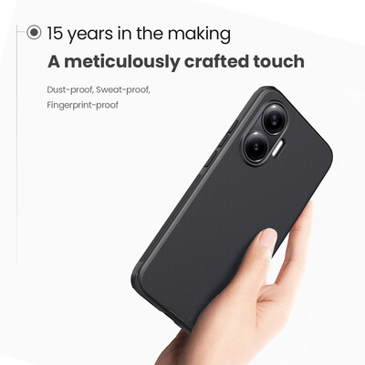 Пластиковый чехол Nillkin Super Frosted Shield Pro Черный для Xiaomi Poco F7(6)