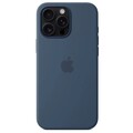 Силиконовый чехол с Magsafe темно-синий для Apple iPhone 15 Pro Max(#1)