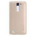 Пластиковый чехол с пленкой Nillkin Super Frosted Shield Gold для LG K7(X210DS)(#1)