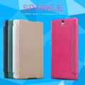 Полиуретановый чехол Nillkin Sparkle Leather Case White для Sony Xperia C5 Ultra(#4)