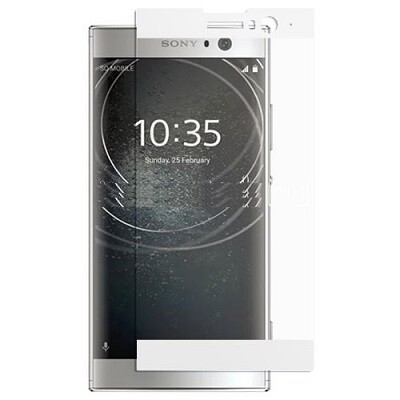 Противоударное защитное стекло Full Screen Cover 0.3 mm белое для Sony Xperia XA2(1)
