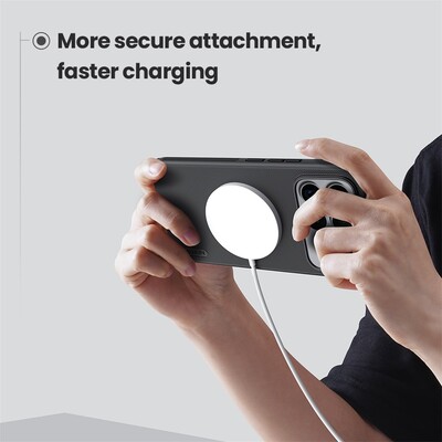 Пластиковый чехол с пластиной Magsafe Nillkin Super Frosted Shield Pro Magnetic Case черный  для Xiaomi Redmi K90 Pro Max(12)