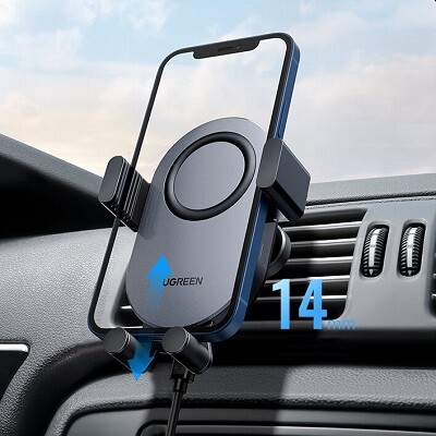 Автомобильный держатель с беспроводной зарядкой  UGREEN CD256-40118, 15W, автоматический, черно-серый(2)