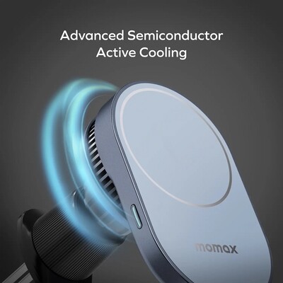 Автомобильный держатель с MagSafe Momax 1-Move Q.Mag Qi2.2 25W Magnetic Wireless Charging Car Mount (CM38Q22E)(9)