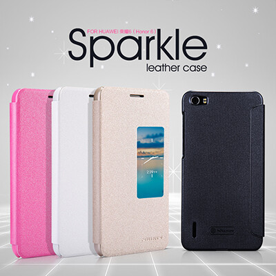Полиуретановый чехол Nillkin Sparkle Leather Case Rose для Huawei Honor 6(4)
