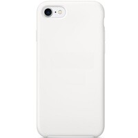 Силиконовый чехол Silicone с открытым низом белый для Apple iPhone SE (2022)