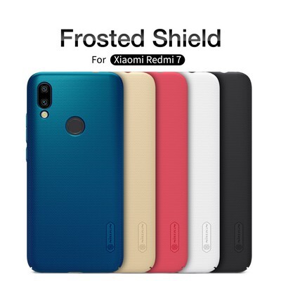 Пластиковый чехол с подставкой Nillkin Super Frosted Shield Синий для Xiaomi Redmi 7(5)