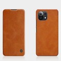 Кожаный чехол Nillkin Qin Leather Case Коричневый для Xiaomi 11 Lite(#4)