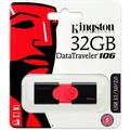 Флешка USB 3.1 (тип A) Kingston DataTraveler 106 32GB Black/Red (DT106/32GB)(#4)