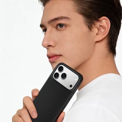 Кевларовый чехол с Magsafe AIRITY Oriental Ink Veil синий для Apple iPhone 17 Pro Max(4)
