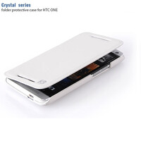 Кожаный чехол HOCO Crystal Series White для HTC One M7