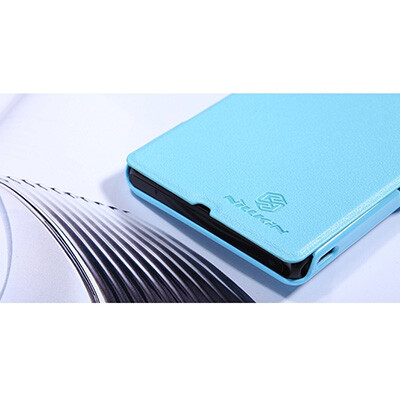 Кожаный чехол Nillkin Fresh Series Blue для Sony Xperia Z L36h(4)