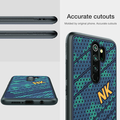 Чехол-накладка Nillkin Striker Case сине-зеленого цвета для Xiaomi Redmi Note 8 Pro(13)