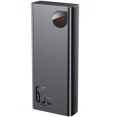 Внешний аккумулятор Baseus PPIMDA-D01 Adaman Metal Digital Display Quick Charge Power Bank 65W 20000mAh черный(2)