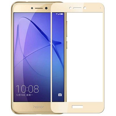 Противоударное защитное стекло Full Screen Cover 0.3 mm золотое для Huawei P8 Lite 2017(1)