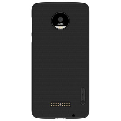 Пластиковый чехол с пленкой Nillkin Super Frosted Shield Black для Motorola Moto Z(1)