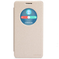 Полиуретановый чехол Nillkin Sparkle Leather Case Gold для Asus ZenFone 6