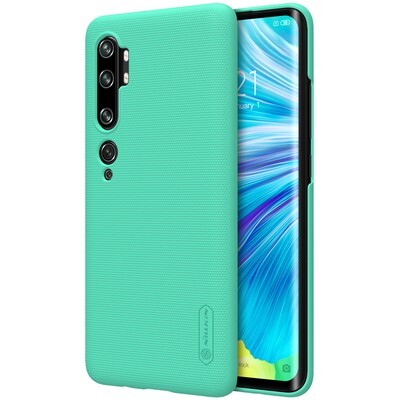 Пластиковый чехол с подставкой Nillkin Super Frosted Shield Мятный для Xiaomi Mi CC9 Pro (Mi Note10)(3)