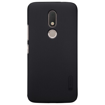 Пластиковый чехол с пленкой Nillkin Super Frosted Shield Black для Motorola Moto M (XT1662)(1)