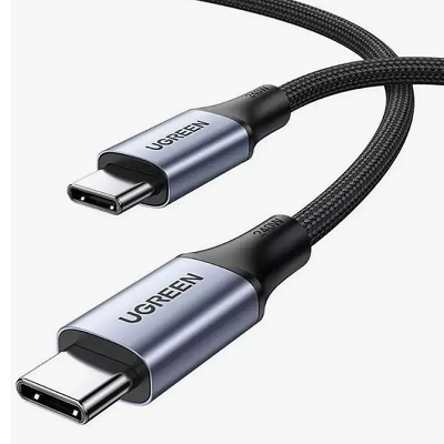 Кабель UGREEN US535-90440 USB-C to USB-C Cable 240W, в оплётке, 2m черный(3)